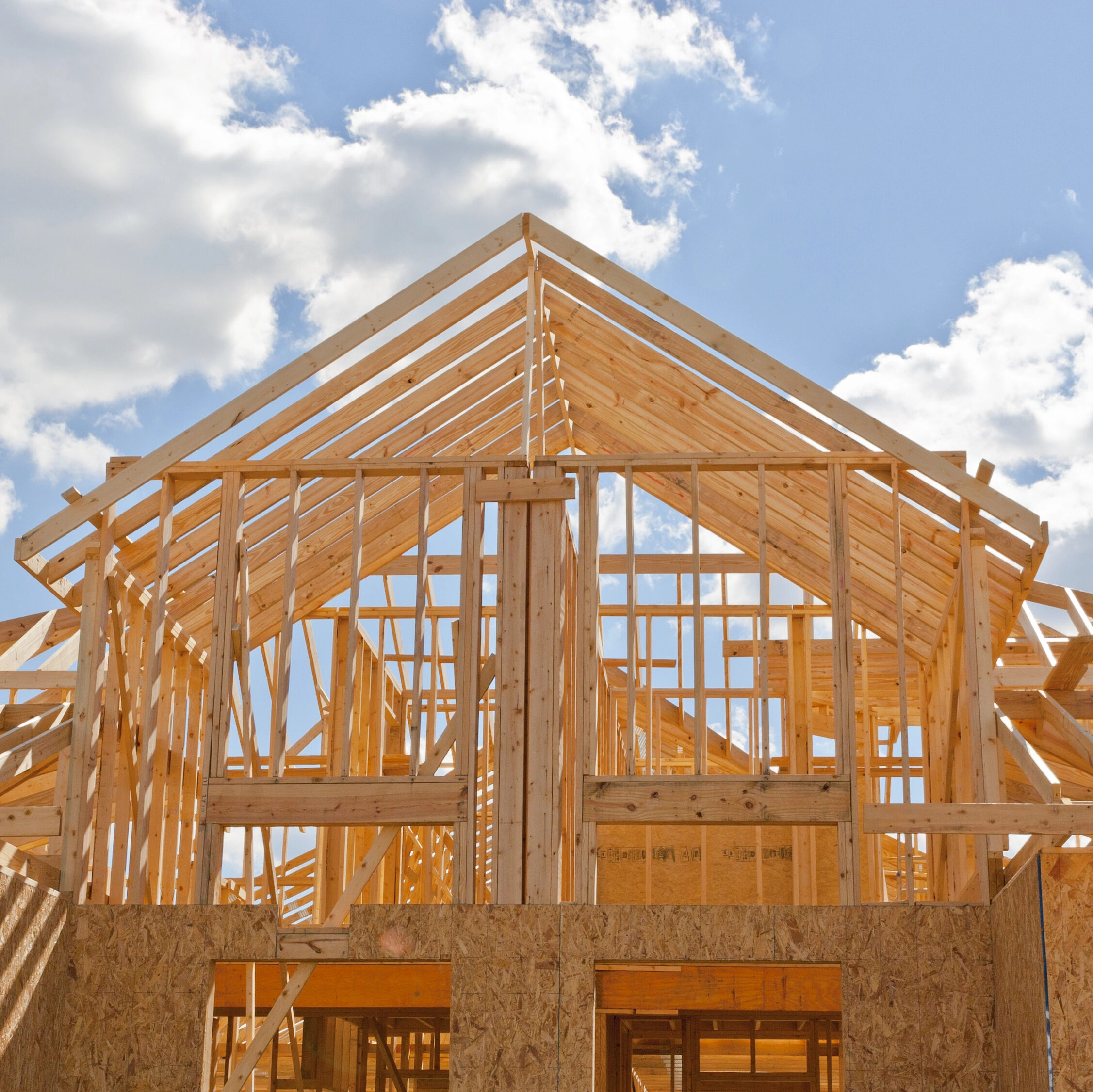House construction using timber frames